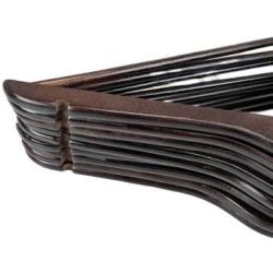 Pillowtex Wood Suit Clothes Closet Hanger w/Bar - Set of 20 Walnut Finish Hangers