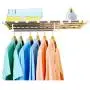 BAOYOUNI Expandable Closet Tension Shelf Rods Adjustable Storage Rack Shelves Organizer Divider Clothes Hanger Holder for Kitchen Cupboard, Wardrobe, Bathroom, Bookcase Compartment, Ivory