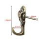 Rose Shape Push Pin Hangers Wall Hooks (12 - Pack， Antique Brass)