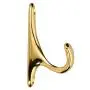 Dolity Vintage Wall-Mounted Hook Clothes Single Coat Hanger Door Hook Strong Durable - Gold