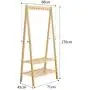 QPSGB Simple Fashion Solid Wood Coat Rack, Floor Hanger Bedroom Creative Clothes Rack, Home Hanger Simple Living Room Wooden Coat Rack (Color : Wood, Size : Double Layer)