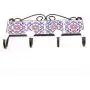 Indianshelf Handmade 2 Artistic Vintage Tile Blue Ceramic Sunflower Wall Hooks Hangers/Clothes Hooks for Wall