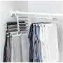 5pcs Random Color 5 in 1 Level Stainless Steel Racks Pants Hanger Clothes Closet Storage Organization Hanging Hanger Closet Organizer 5pcs Random Color 5 in 1 Level Stainless Steel Racks Pants Hanger Clothes Closet Storage Organization Hanging Hanger Closet Organizer