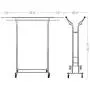 Simple Trending Double Rail Clothes Garment Rack, Heavy Duty Commercial Grade Clothing Rolling Rack on Wheels with Expandable Collapsible Clothing Rack, Holds up to 200 lbs, Chrome
