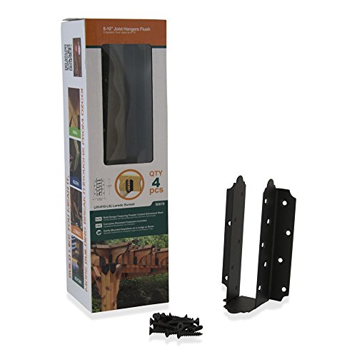 OZCO Ornamental Wood Ties 8-10" Joist Hanger Flush in Laredo Sunset OZCO Ornamental Wood Ties 8-10" Joist Hanger Flush in Laredo Sunset