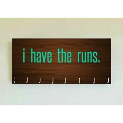 Race Medal Holder/Running Medal Hanger I HAVE THE RUNS Wood Wall Mounted Medal Organizer. CUSTOMIZATION Available