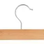 Casafield - 10 Natural Wooden Pants Hangers with Non-Slip Metal Clips - Premium Lotus Wood & Chrome Swivel Hook for Dress Clothes, Trousers, Skirts, Slacks