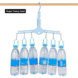 Space Saving Hnagers,【2 Pack】Multi-Functional Magic Hangers 12 in 1 Telescopic Foldable Household Hook, Suit Hangers Closet Organizer for Clothes Belts (Blue)