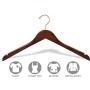 The Great American Hanger Company Wooden Top Hanger, Walnut Finish with Brass Hardware, Boxes of 50 The Great American Hanger Company Wooden Top Hanger, Walnut Finish with Brass Hardware, Boxes of 50