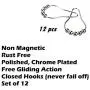 Uigos Shower Curtain Rings for Bathroom - Stainless Steel, Set of 12, Chrome Uigos Shower Curtain Rings for Bathroom - Stainless Steel, Set of 12, Chrome