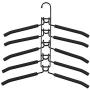 2pcs 5 in 1 Multi-Layer Clothes Hangers Space-Saving Multiple Non-Slip Hanger for Wardrobe