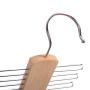 Tenflyer Wood Tie Hangers Multifunctional Anti-Slip Clothes Hanger for Ties Belts Scarf