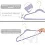 MIZGI Premium Kids Velvet Hangers (Pack of 50) 14" Wide with Gold Hooks,Space Saving Ultrathin,Nonslip Hangers use for Petite Junior Childrens Skirt Dress Pants,Clothes Hangers (Purple) MIZGI Premium Kids Velvet Hangers (Pack of 50) 14" Wide with Gold Hooks,Space Saving Ultrathin,Nonslip Hangers use for Petite Junior Childrens Skirt Dress Pants,Clothes Hangers (Purple)