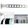 dingchi Folding Wall Mounted Clothes Hanger Rack Clothes Hook Stainless Steel with Swing Arm Holder Clothing Hanging System Closet Storage Organizer Heavy Duty Drying Rack Wall Mount Hanger