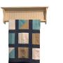 Towel Rack with Shelf | Blanket and Quilt Hanger | Rustic Blanket and towel Holder
