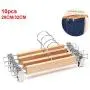 KYCPTNFJ 10pcs Clothes Hanger Adjustable Anti Slip with Clips Anti-Rust Natural Durable Wooden Practical Pants Home Laundry Skirt KYCPTNFJ 10pcs Clothes Hanger Adjustable Anti Slip with Clips Anti-Rust Natural Durable Wooden Practical Pants Home Laundry Skirt