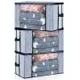 Seckon Large Zippered Storage Container Bags Organizer[3Pack] Breathable Non-Woven Fabric Comforters Quilt Blankets Storage Space Saver Bag Room Closet with Clear Windows and Reinforced Handles
