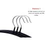 VANORIG Deluxe Hanger Clothes Hanger Durable High Manganese Steel Hangers PVC Resin Coating Clothing Hanger,Pack of 5 (White)