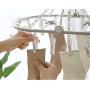 HJYPYJ Magic Hanger,Multi-Clip Windproof Magical Hangers,Detachable PP Hanger,Space-Saving Organizer Hangers, Not Easily Deformed/Gray / 55x34x26cm