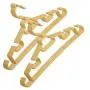 Cabilock 10pcs Plastic Clothes Hangers Heavy Duty Hangers Non Slip Clothes Hanger for Wardrobe Space Saving Hangers (Yellow)