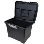 Portable File Storage Organizer Boxes Heavy Duty Sturdy with Lid for Filing Files, Letters,Folders,Spacious-School&Office Supplies-Black