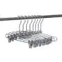 8 Quality Skirt Pants Trouser Hangers Heavy Duty Metal Swivel Hook - 8 Pack 8 Quality Skirt Pants Trouser Hangers Heavy Duty Metal Swivel Hook - 8 Pack
