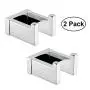 Durafe 2 Pack Towel Coat Hook SUS304 Square Hook Towel Hanger for Bathroom Wall Mounted Polished Chrome