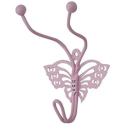 Indianshelf Handmade 1 Artistic Vintage Pink Metal Butterfly Coat Hooks Hangers/Hooks for Hanging