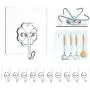 HangerSpace Adhesive Hooks, Transparent Reusable Sticky Hooks 13.2LB Heavy Duty Seamless Hooks Rotating Ceiling Hooks Wall Hanger Hooks Utility Hooks for Kitchen Bathroom Window - 12 Packs HangerSpace Adhesive Hooks, Transparent Reusable Sticky Hooks 13.2LB Heavy Duty Seamless Hooks Rotating Ceiling Hooks Wall Hanger Hooks Utility Hooks for Kitchen Bathroom Window - 12 Packs