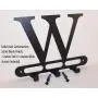 Capital Letter W Monogram Wall Hook Hanger. Satin Black. Solid Steel. Screws Included. Capital Letter W Monogram Wall Hook Hanger. Satin Black. Solid Steel. Screws Included.