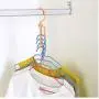 10pcs Random Color Hanger for Clothes Modern Style One Hanger Can Hold 5 Clothing Suit for Clothes Collector and Beautiful Lady Save Wardrobe Space