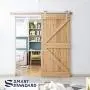 SMARTSTANDARD 6.6ft Nickel Brushed Heavy Duty Sliding Barn Door Hardware Kit, Single Rail, Silver, Super Smoothly and Quietly, Simple and Easy to Install, Fit 36"-40" Wide DoorPanel (I Shape Hanger) SMARTSTANDARD 6.6ft Nickel Brushed Heavy Duty Sliding Barn Door Hardware Kit, Single Rail, Silver, Super Smoothly and Quietly, Simple and Easy to Install, Fit 36"-40" Wide DoorPanel (I Shape Hanger)