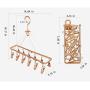 Trycooling Aluminum Alloy Foldable Clip and Drip Hanger Clothes Drying Rack with 12 Clothespins for Towels/Socks/Underwear (Rose Gold)