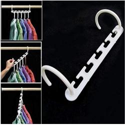 10Pcs Home Clothes Hanger Rack Kid Clothes Adjustable Clothing Hook Magic Space Saver Organizer