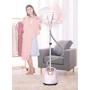 HWZXBCC Hanging Ironing Machine, Portable Vertical Mini Electric Clothes Steamer Hand-Held Steam Iron Wrinkles Remover Travel Home Office Fast Heat-Up,Pink(Color : Pink)