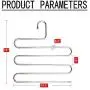 IDEALCRAFT Pants Hangers Scarf Hanger 5 Layers Space Saving Stainless Steel Clothes Organizer with 10 Clips, S Shape(4 Pack) IDEALCRAFT Pants Hangers Scarf Hanger 5 Layers Space Saving Stainless Steel Clothes Organizer with 10 Clips, S Shape(4 Pack)