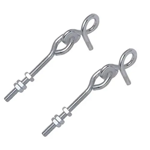 6 in. Swing Hardware : Set of Two Screw Hook Anchors with Pulley Hangers for Wooden Frame / Ceiling 180 lbs load limit 6 in. Swing Hardware : Set of Two Screw Hook Anchors with Pulley Hangers for Wooden Frame / Ceiling 180 lbs load limit