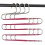 HuaQi S Shape Clothes Pants Hangers Non Slip Closet Storage Organizer Multi Space Saving Hanger for Pants Jeans Belt Tie Scarf Legging (6pcs Rose) HuaQi S Shape Clothes Pants Hangers Non Slip Closet Storage Organizer Multi Space Saving Hanger for Pants Jeans Belt Tie Scarf Legging (6pcs Rose)