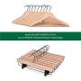 JS HANGER Wooden Suit Hangers, Unfinished Coat Hangers with Non-Slip Pants Bar - Unfinished, Set of 16