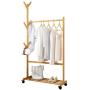 Hanger Floor Bedroom Coat Rack Shoe Rack Vertical Hanger Clothes Rack (Color : Primary Color, Size : 80cm)