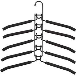 2pcs Random Color 5 in 1 Pant Rack Shelves Stainless Steel Clothes Hangers Multi-Functional Wardrobe Magic Hanger