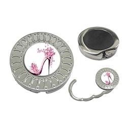 Sonva Purse Hanger Folding Handbag Hook - Crystal High Heels Table Hook Folding Bag Desk Hanger Foldable Holder