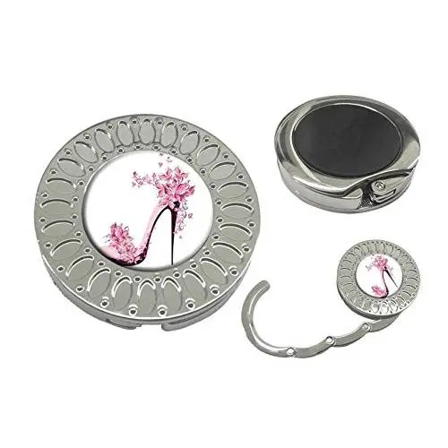 Sonva Purse Hanger Folding Handbag Hook - Crystal High Heels Table Hook Folding Bag Desk Hanger Foldable Holder