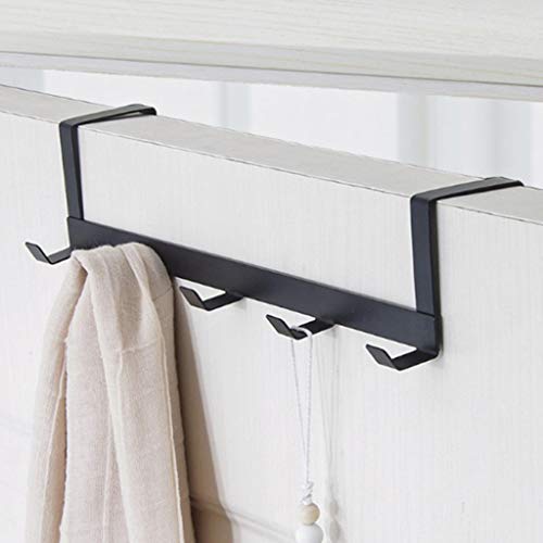 Retrofish Over The Door 5 Hook - Wall Mounted Clothes Organizer - Wardrobe Clothes Hangers Rack Umbrella Door Hook Iron