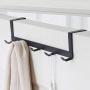 Retrofish Over The Door 5 Hook - Wall Mounted Clothes Organizer - Wardrobe Clothes Hangers Rack Umbrella Door Hook Iron