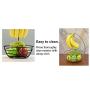fruit tray for kitchen counter Storage Basket Fruit Basket with Banana Hanger Displaying Fruit Fresh Fruit Holder (color : Brass) fruit tray for kitchen counter Storage Basket Fruit Basket with Banana Hanger Displaying Fruit Fresh Fruit Holder (color : Brass)