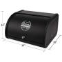 Hot Sales X458 Metal Bread Box/Bin/kitchen Storage Containers with Roll Top Lid (Black)