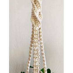 Macrame Plant Hanger / Hanging Plant Holder / Double Twist / Plant Lover Gift / Housewarming Gift / Natural White / Dorm Decor