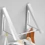 Uheng Retractable Clothes Rack - Wall Mounted Folding Clothes Hanger & Drying Rack for Laundry Room Closet Storage Organization, Aluminum, for Bathroom Bedroom Balcony
