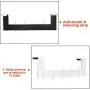 SKOLOO Over The Door Hook Hanger- 6 Hooks, Stainless Steel Door Hook, Over Door Rack for Hanging Coats Clothes Hats Robes, White SKOLOO Over The Door Hook Hanger- 6 Hooks, Stainless Steel Door Hook, Over Door Rack for Hanging Coats Clothes Hats Robes, White